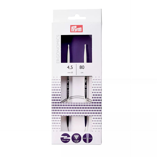 Circular knitting needles prym.ergonomics, 80cm, 4.50mm