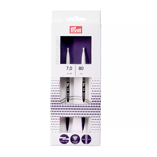 Circular knitting needles prym.ergonomics, 80cm, 7.00mm