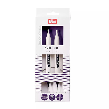 Circular knitting needles prym.ergonomics, 80cm, 12.00mm