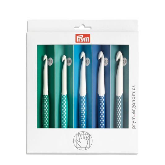 Crochet hook f.wool ergo. set 7-12mm