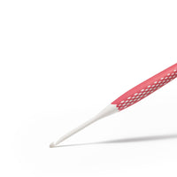 Crochet hook for wool plastic Ergonomics 4.0 mm 16 cm old rose