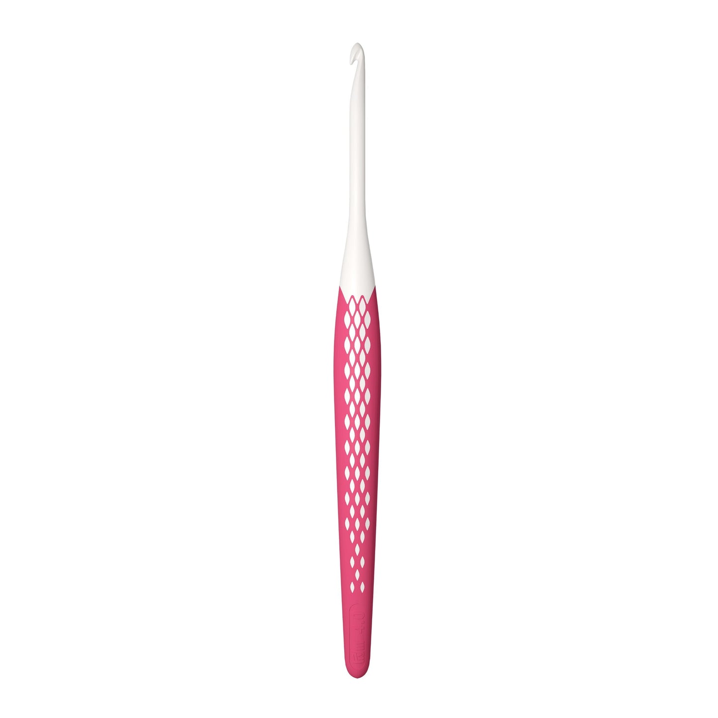 Crochet hook for wool plastic Ergonomics 4.0 mm 16 cm old rose