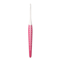 Crochet hook for wool plastic Ergonomics 4.0 mm 16 cm old rose
