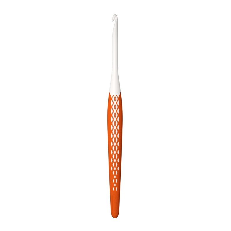 Crochet hook for wool plastic Ergonomics 4.5 mm 16 cm orange
