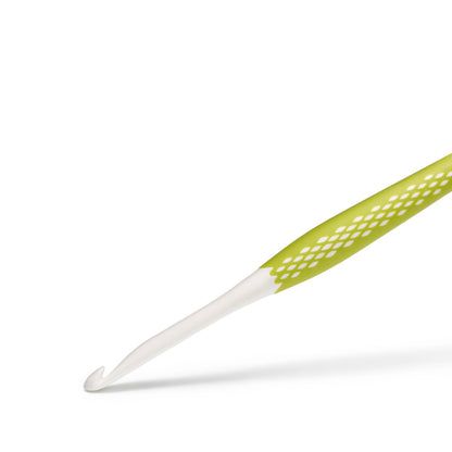 Crochet hook for wool plastic Ergonomics 17 cm 6.00 mm citrus green