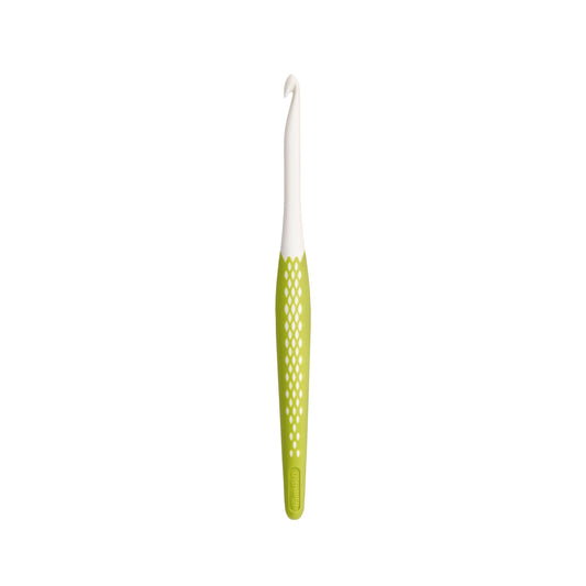 Crochet hook for wool plastic Ergonomics 17 cm 6.00 mm citrus green
