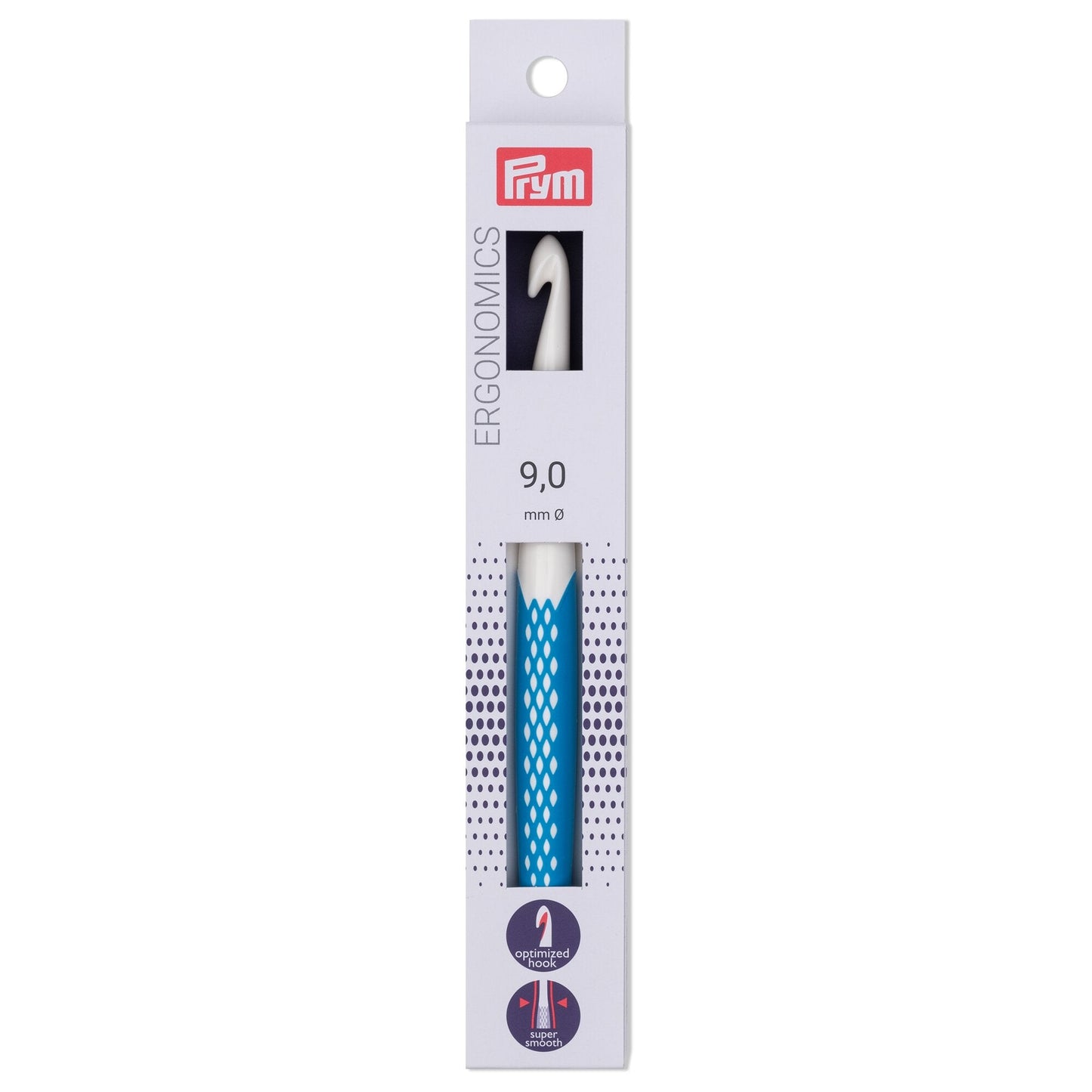 Crochet hook for wool plastic Ergonomics 18 cm 9.00 mm azure
