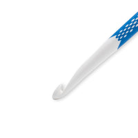Crochet hook for wool plastic Ergonomics 18 cm 10 mm royal blue