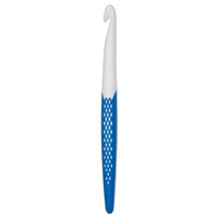 Crochet hook for wool plastic Ergonomics 18 cm 10 mm royal blue