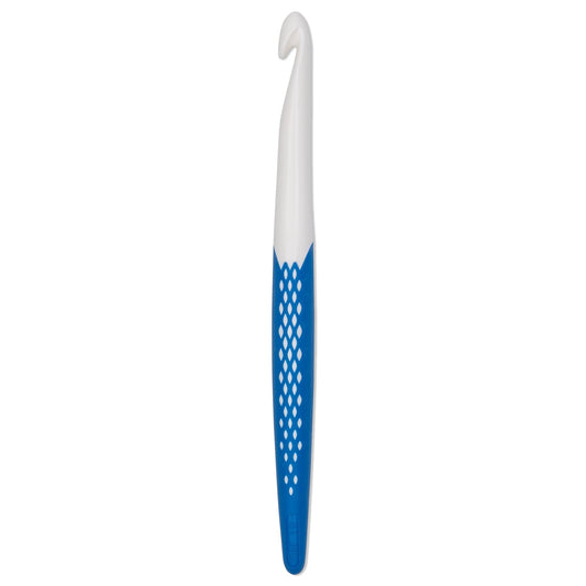 Crochet hook for wool plastic Ergonomics 18 cm 10 mm royal blue