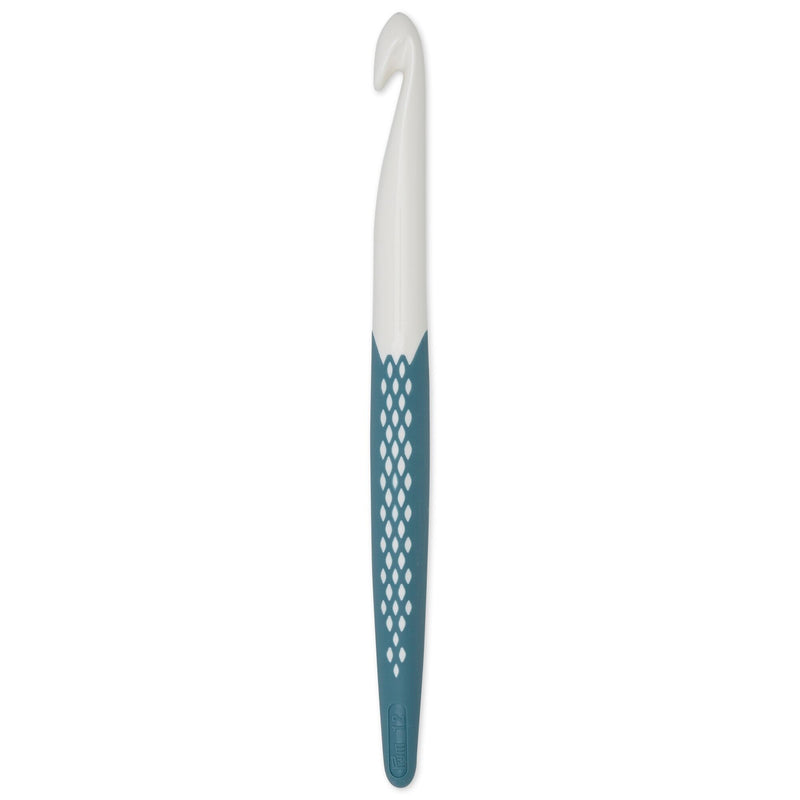 Crochet hook for wool plastic Ergonomics 18 cm 12.00 mm petrol green