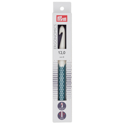 Crochet hook for wool plastic Ergonomics 18 cm 12.00 mm petrol green