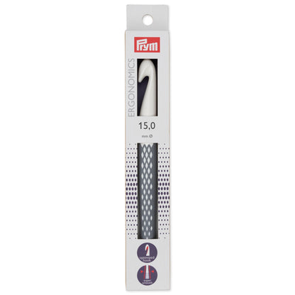 Crochet hook for wool plastic Ergonomics 18.5 cm 15.00 mm grey