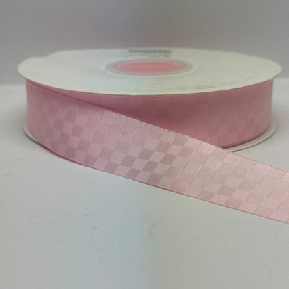 Premium Satin Check Ribbon 25MM