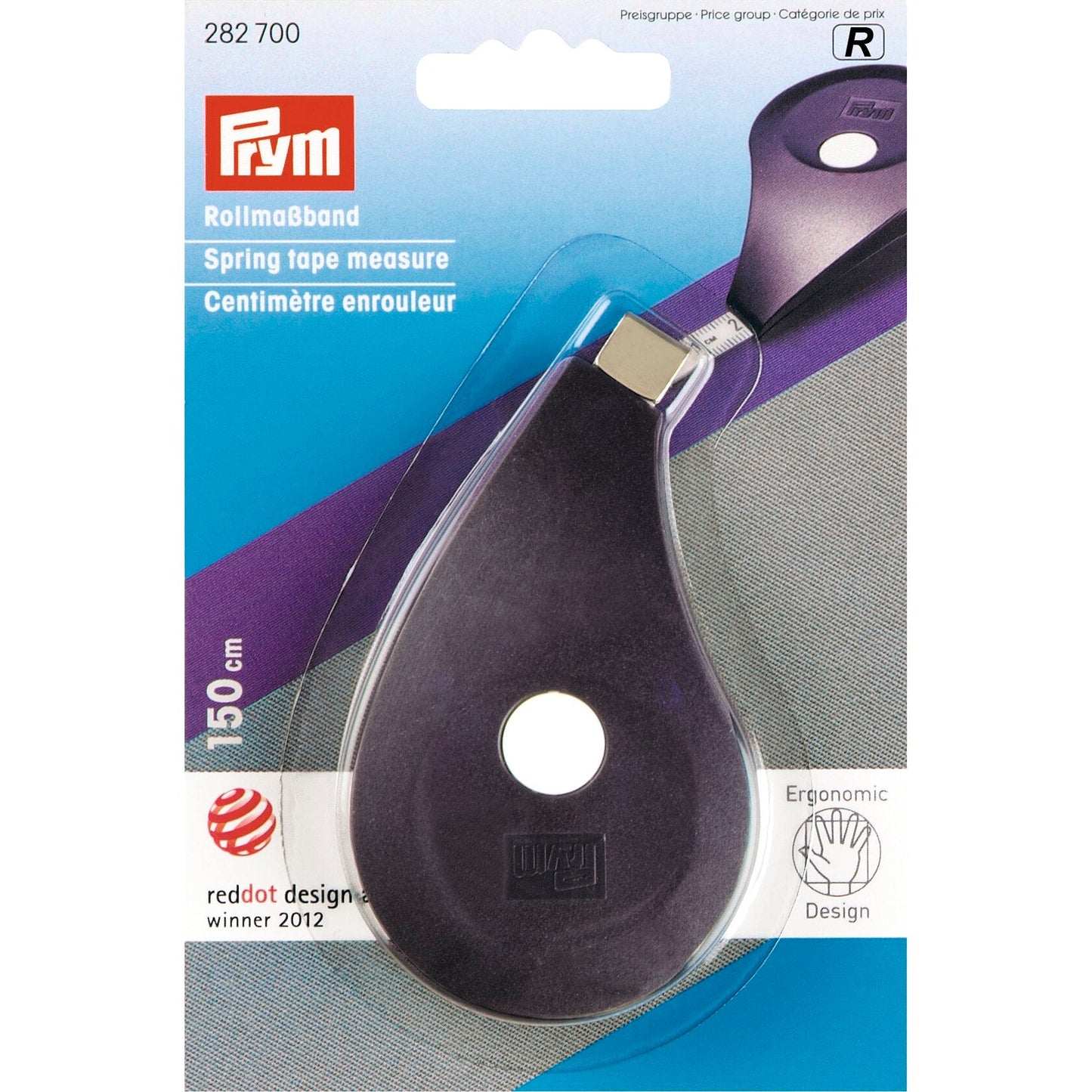 Spring tape measure ergonomic 150 cm
