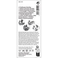 Non-sew refill for 390120, smooth cap, 10mm, silver-coloured