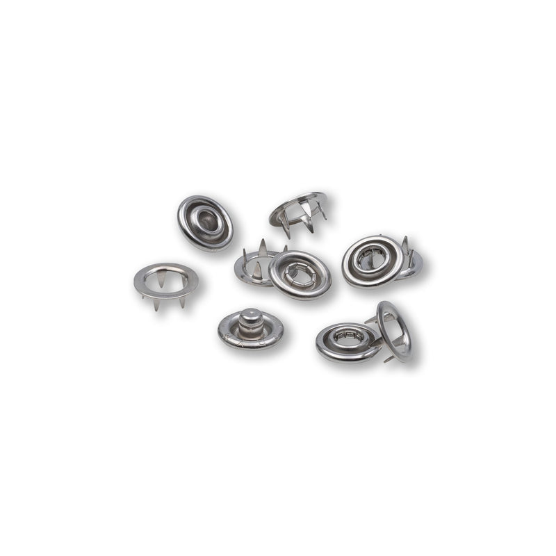 Non-sew refill for 390107, retaining ring, 10mm, silver-coloured