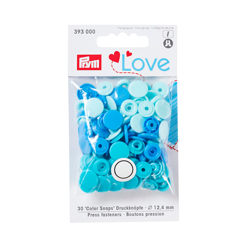 Color snap fastener, Prym Love, plastic, 12.44 mm(30pc)
