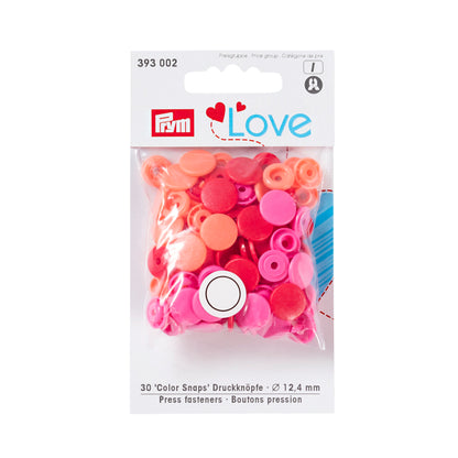 Color snap fastener, Prym Love, plastic, 12.44 mm(30pc)