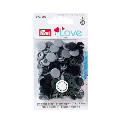 Color snap fastener, Prym Love, plastic, 12.44 mm(30pc)