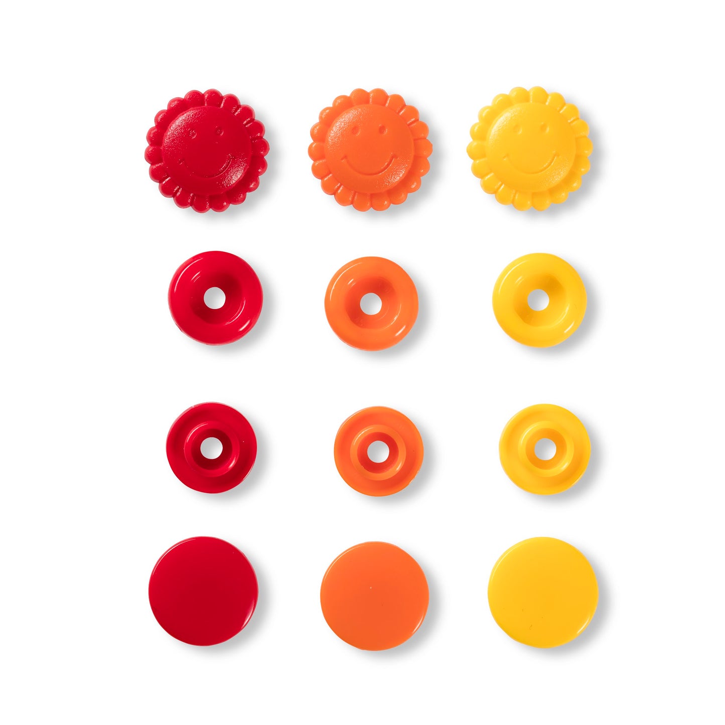 Colour snap fastener, Prym Love, flower, 13.6mm(30pc)