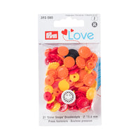 Colour snap fastener, Prym Love, flower, 13.6mm(30pc)