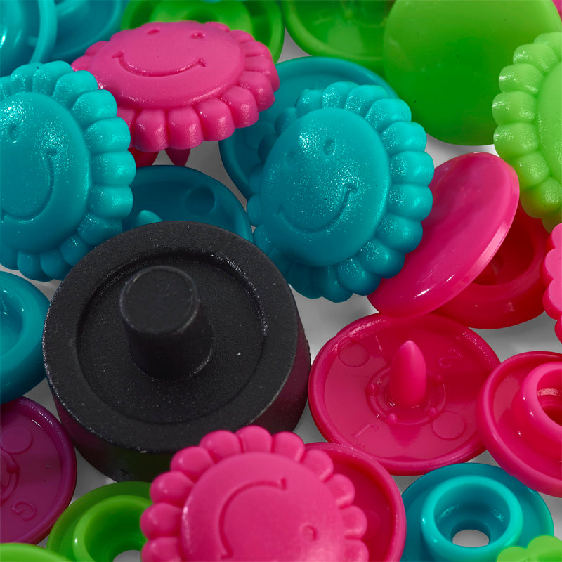 Colour snap fastener, Prym Love, flower, 13.6mm(30pc)