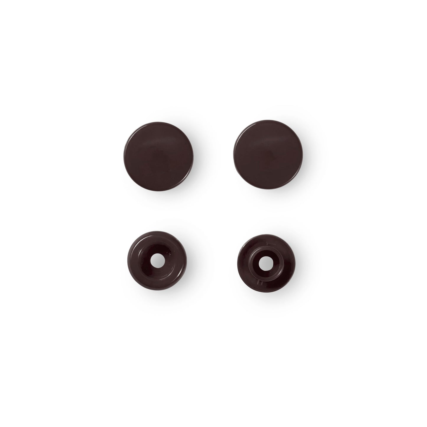 Non-sew press fasteners, Colour Snaps, round, 12.4mm(30pc)