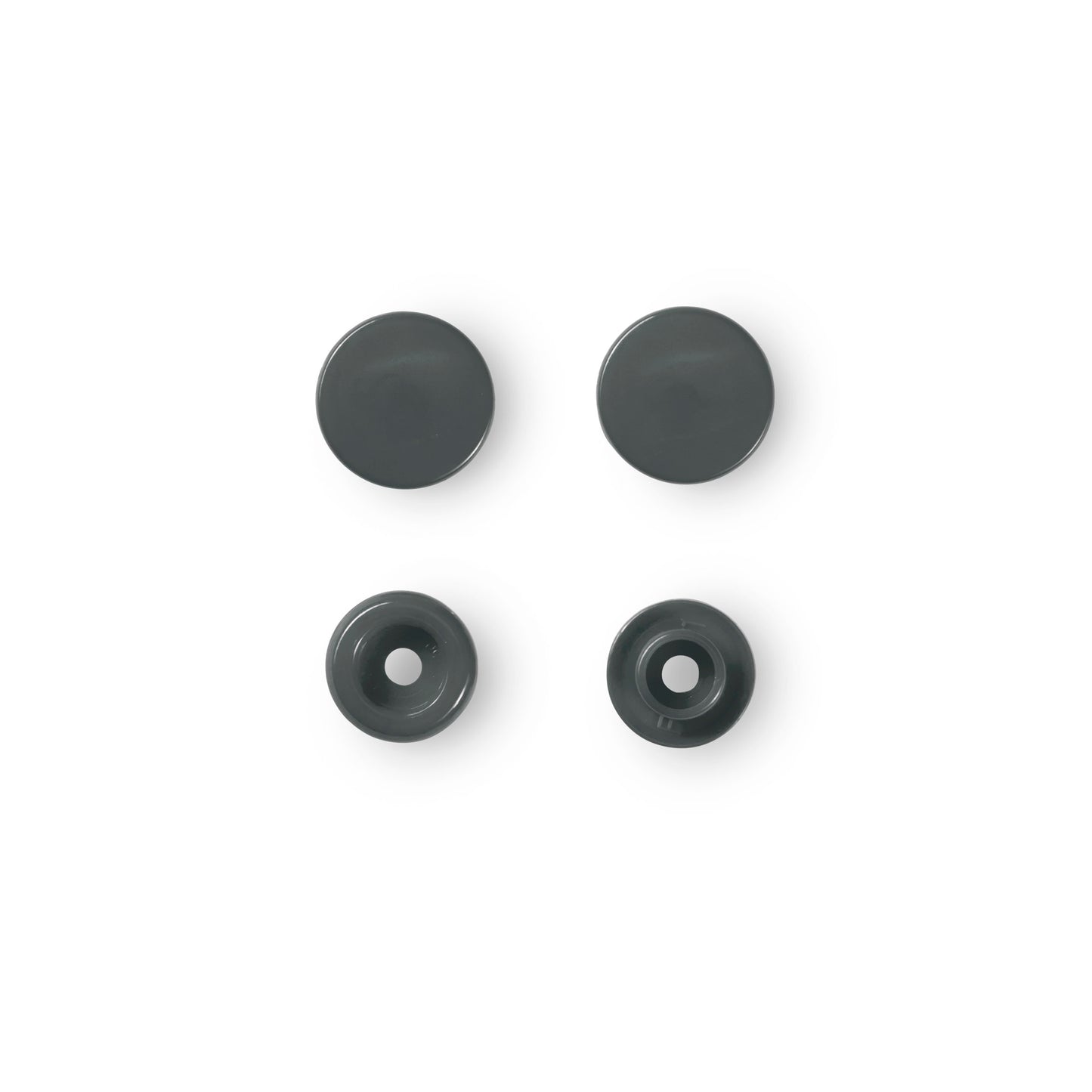 Non-sew press fasteners, Colour Snaps, round, 12.4mm(30pc)