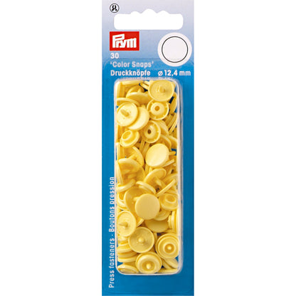 Non-sew press fasteners, Colour Snaps, round, 12.4mm(30pc)