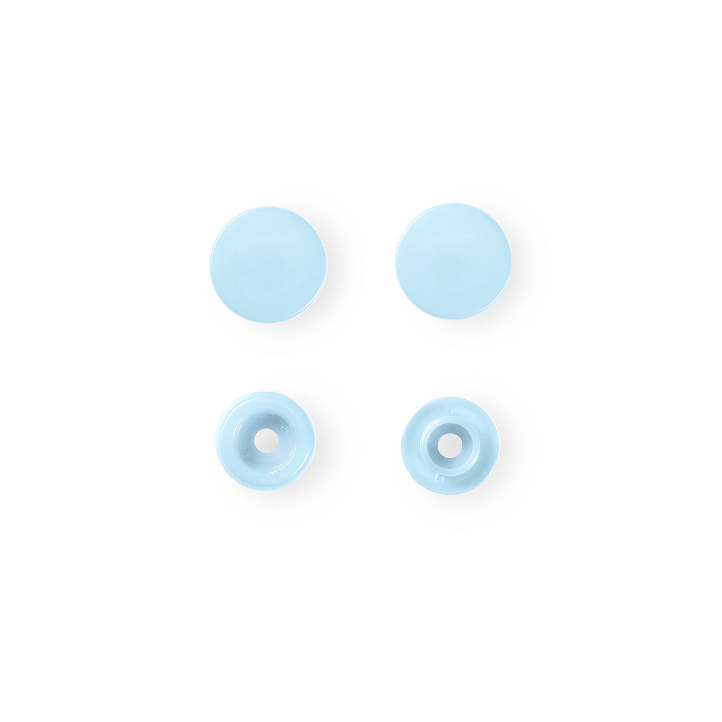 Non-sew press fasteners, Colour Snaps, round, 12.4mm(30pc)
