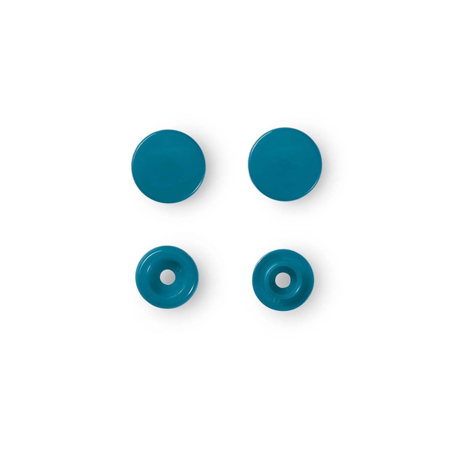 Non-sew press fasteners, Colour Snaps, round, 12.4mm(30pc)