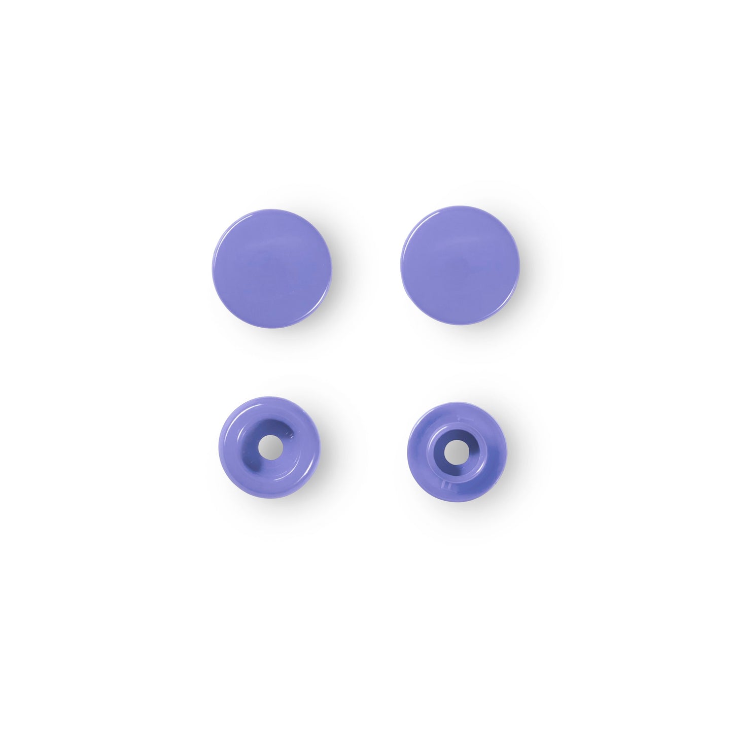 Non-sew press fasteners, Colour Snaps, round, 12.4mm(30pc)
