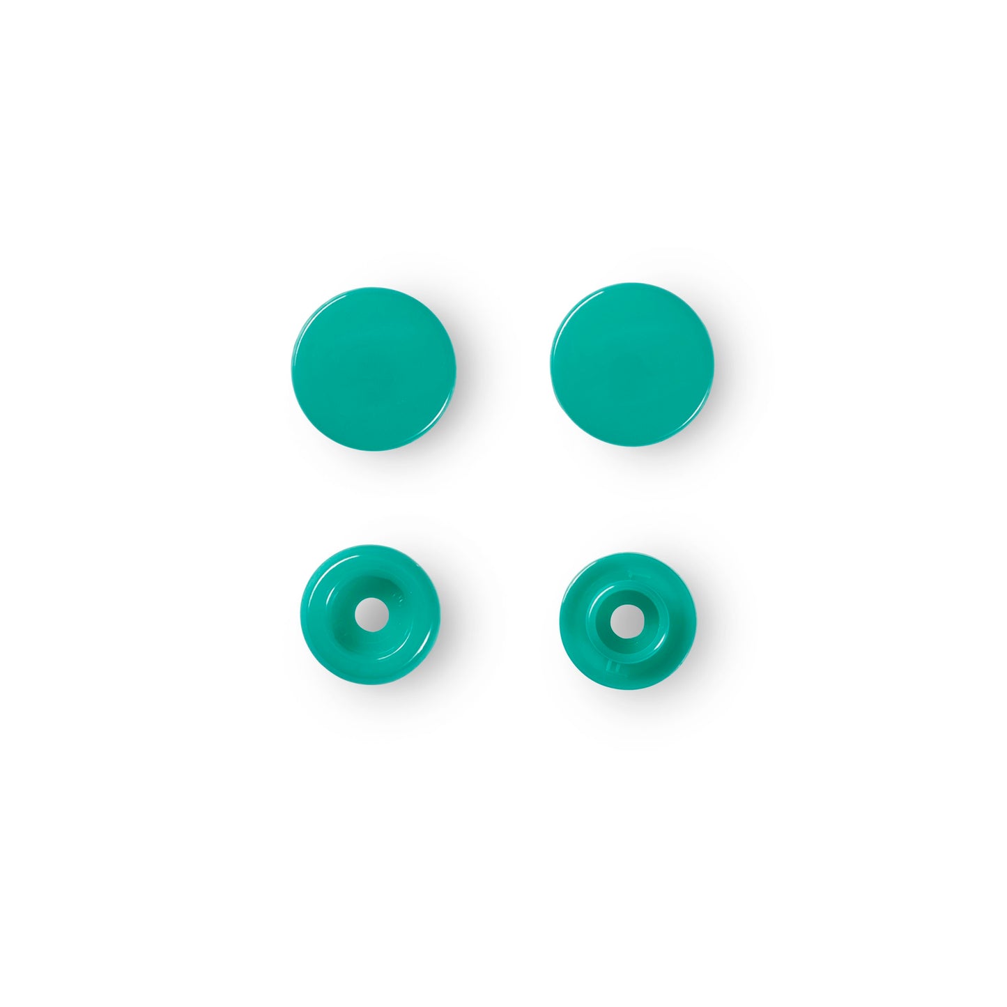 Non-sew press fasteners, Colour Snaps, round, 12.4mm(30pc)