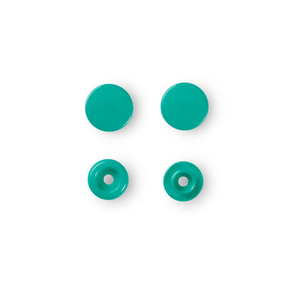 Non-sew press fasteners, Colour Snaps, round, 12.4mm(30pc)