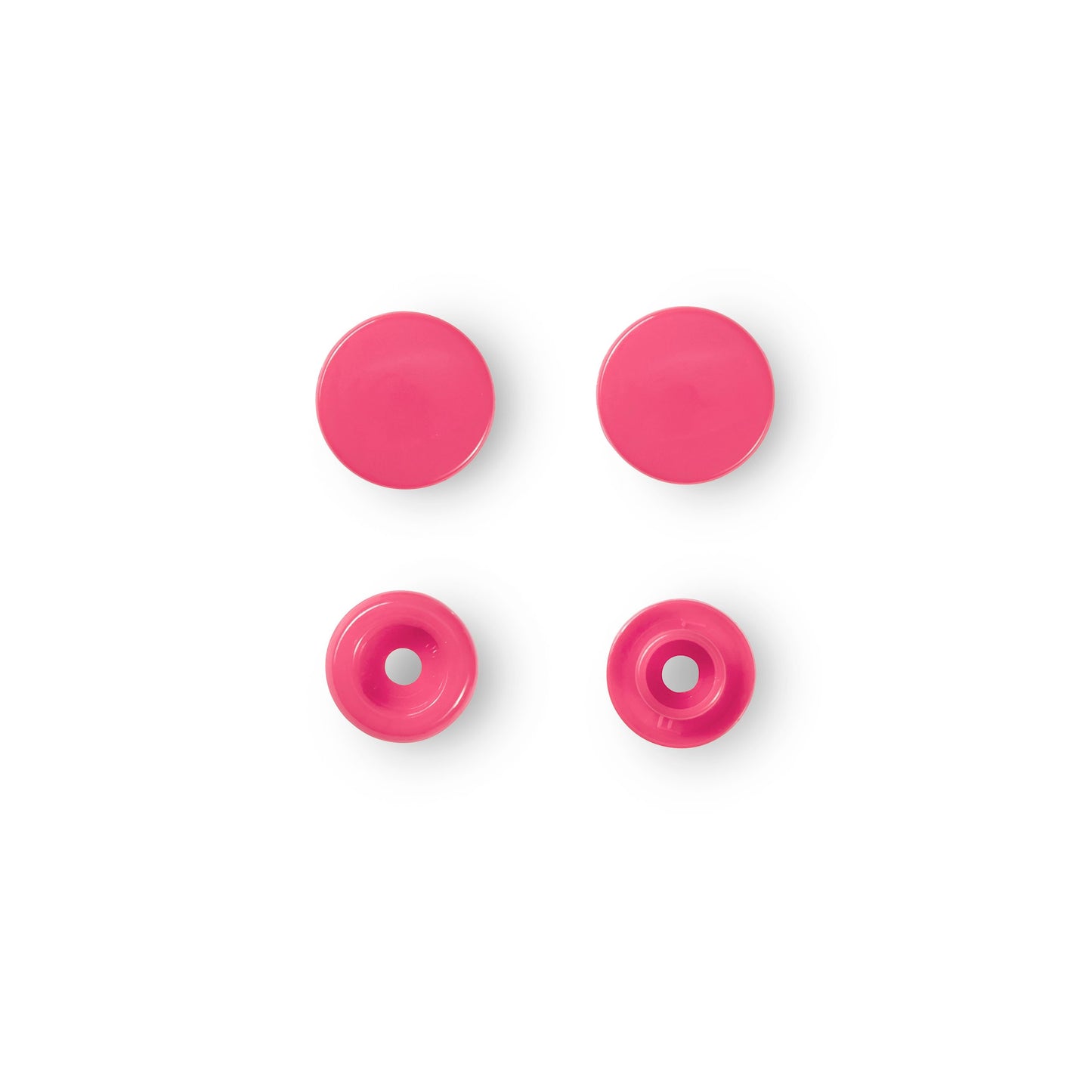 Non-sew press fasteners, Colour Snaps, round, 12.4mm(30pc)