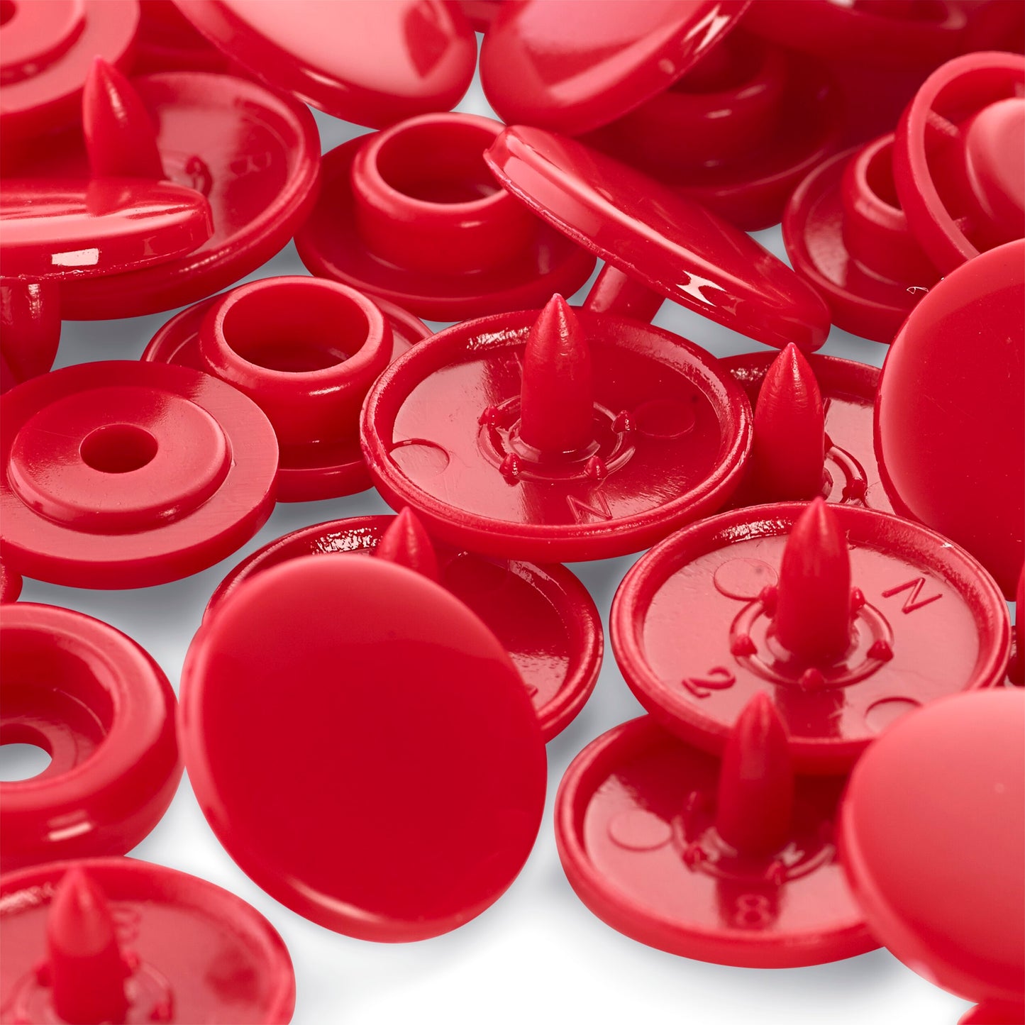 Non-sew press fasteners, Colour Snaps, round, 12.4mm(30pc)