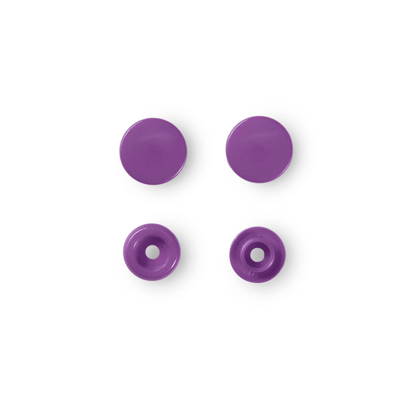 Non-sew press fasteners, Colour Snaps, round, 12.4mm(30pc)