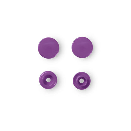 Non-sew press fasteners, Colour Snaps, round, 12.4mm(30pc)