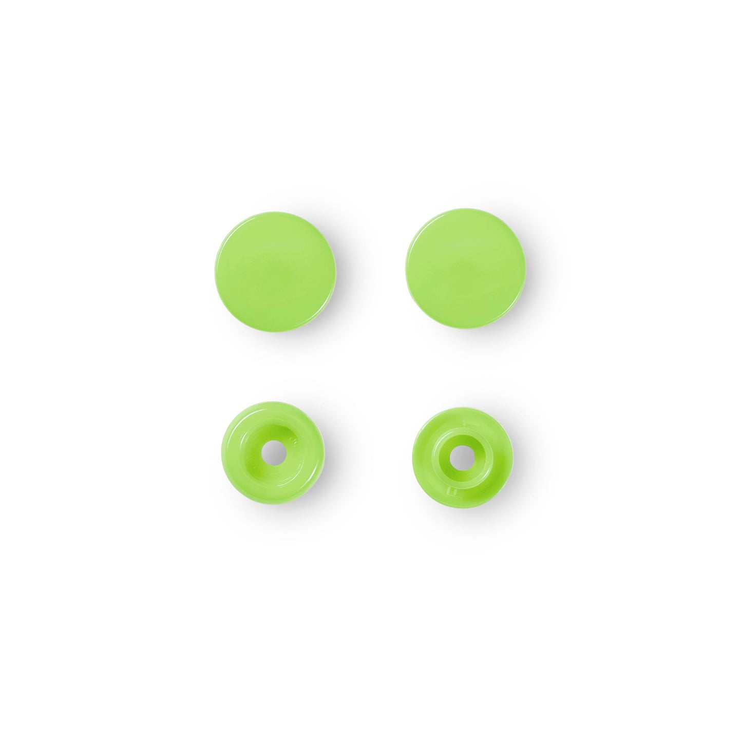 Non-sew press fasteners, Colour Snaps, round, 12.4mm(30pc)
