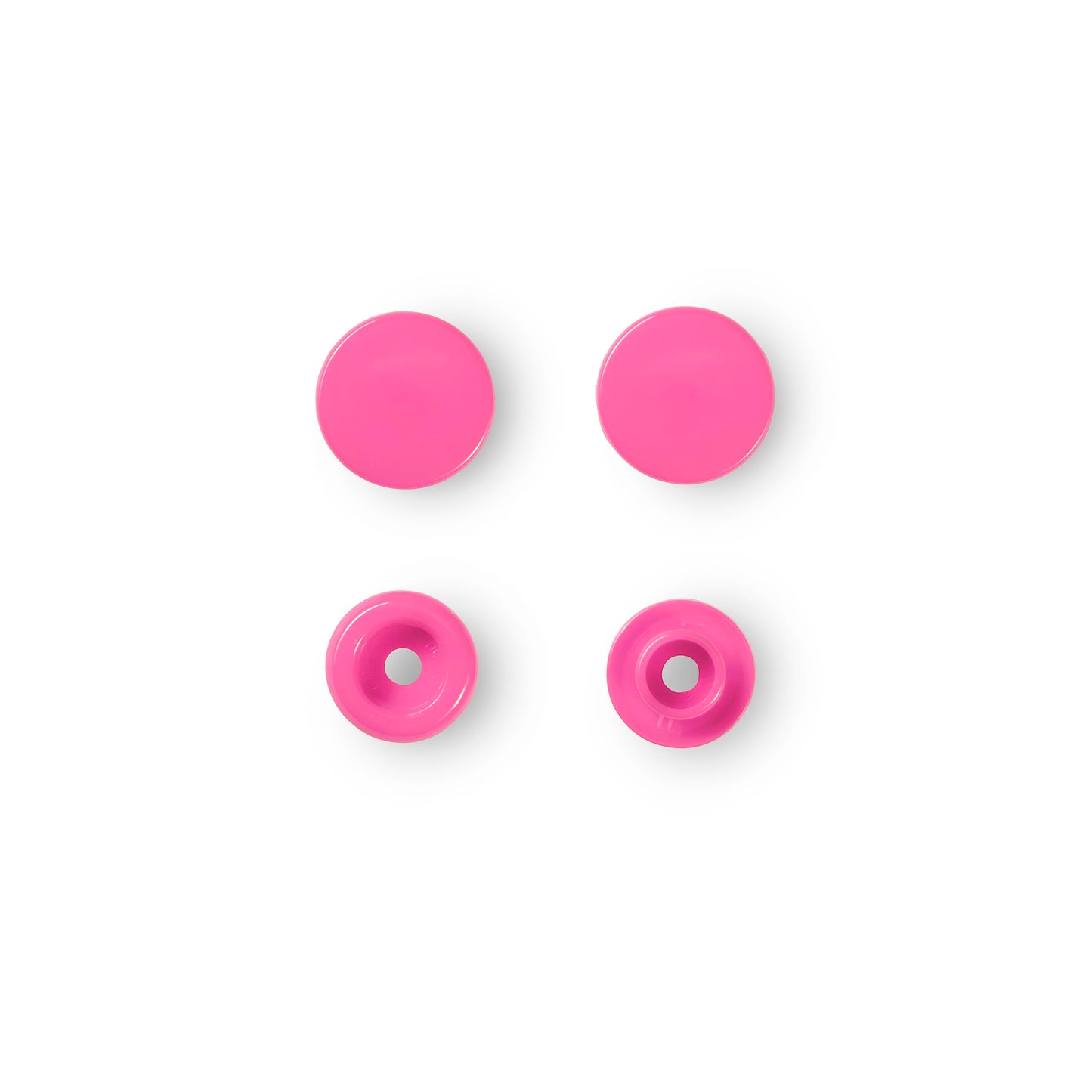 Non-sew press fasteners, Colour Snaps, round, 12.4mm(30pc)
