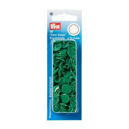 Non-sew press fasteners, Colour Snaps, round, 12.4mm(30pc)