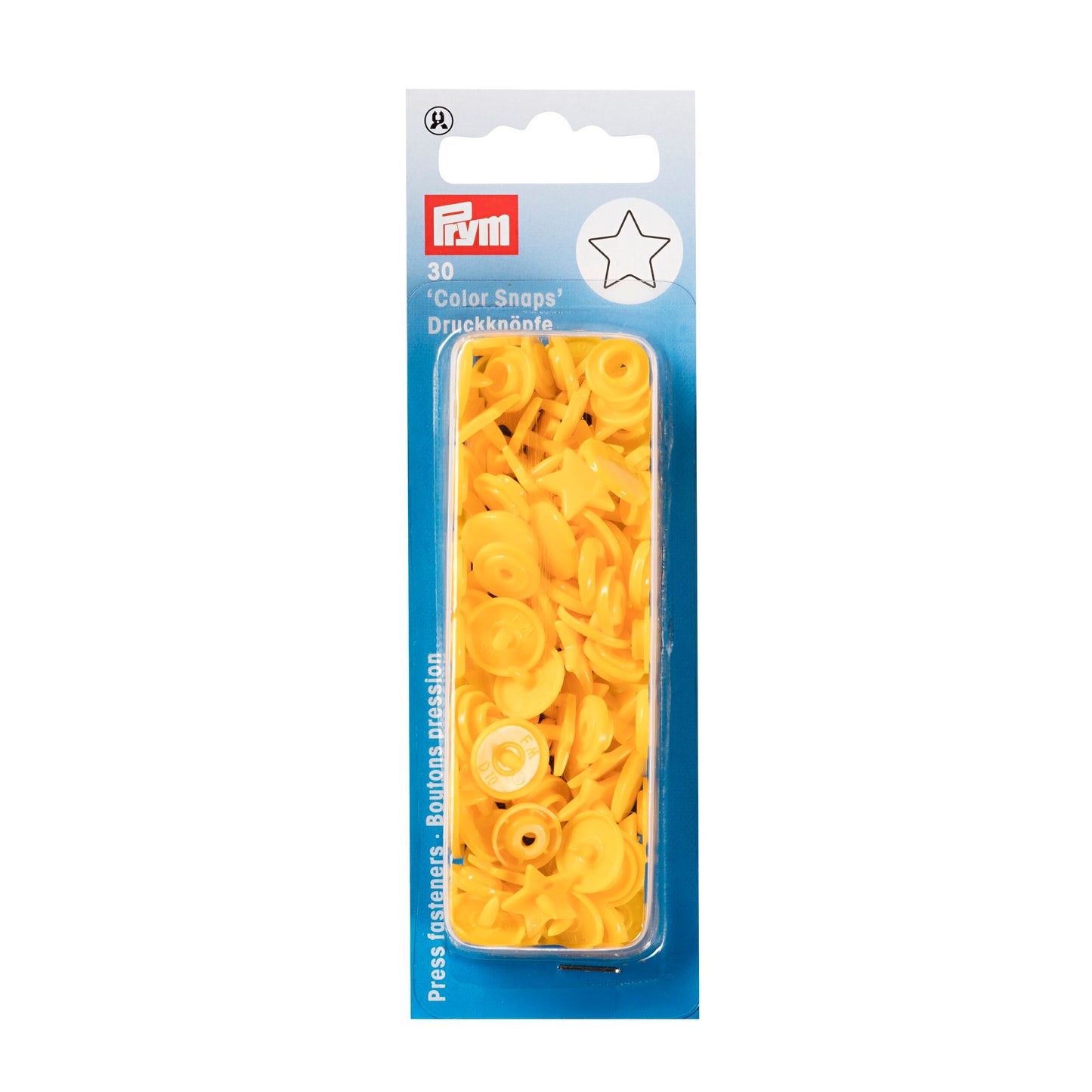 Non-sew press fasteners, Colour Snaps, Star(30pc)
