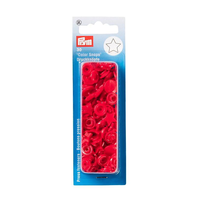 Non-sew press fasteners, Colour Snaps, Star(30pc)