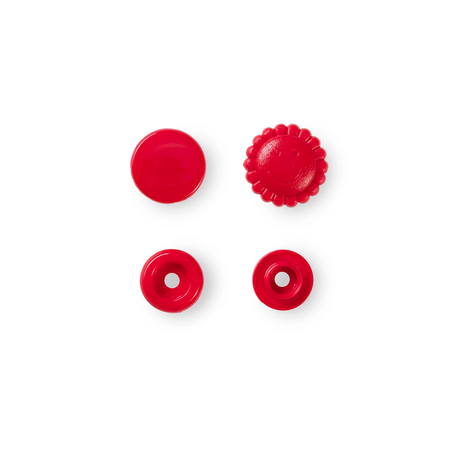 Non-sew press fasteners, Colour Snaps, flower (30pc)