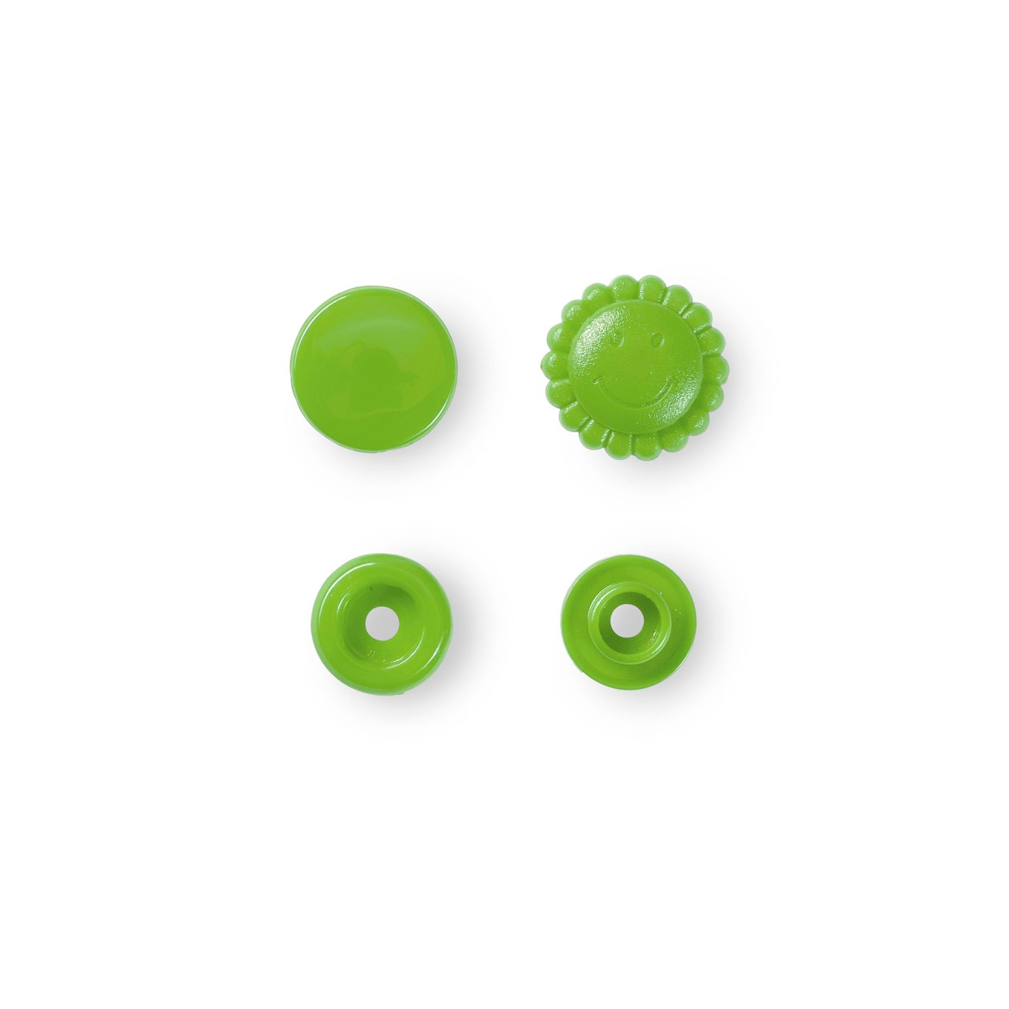 Non-sew press fasteners, Colour Snaps, flower (30pc)