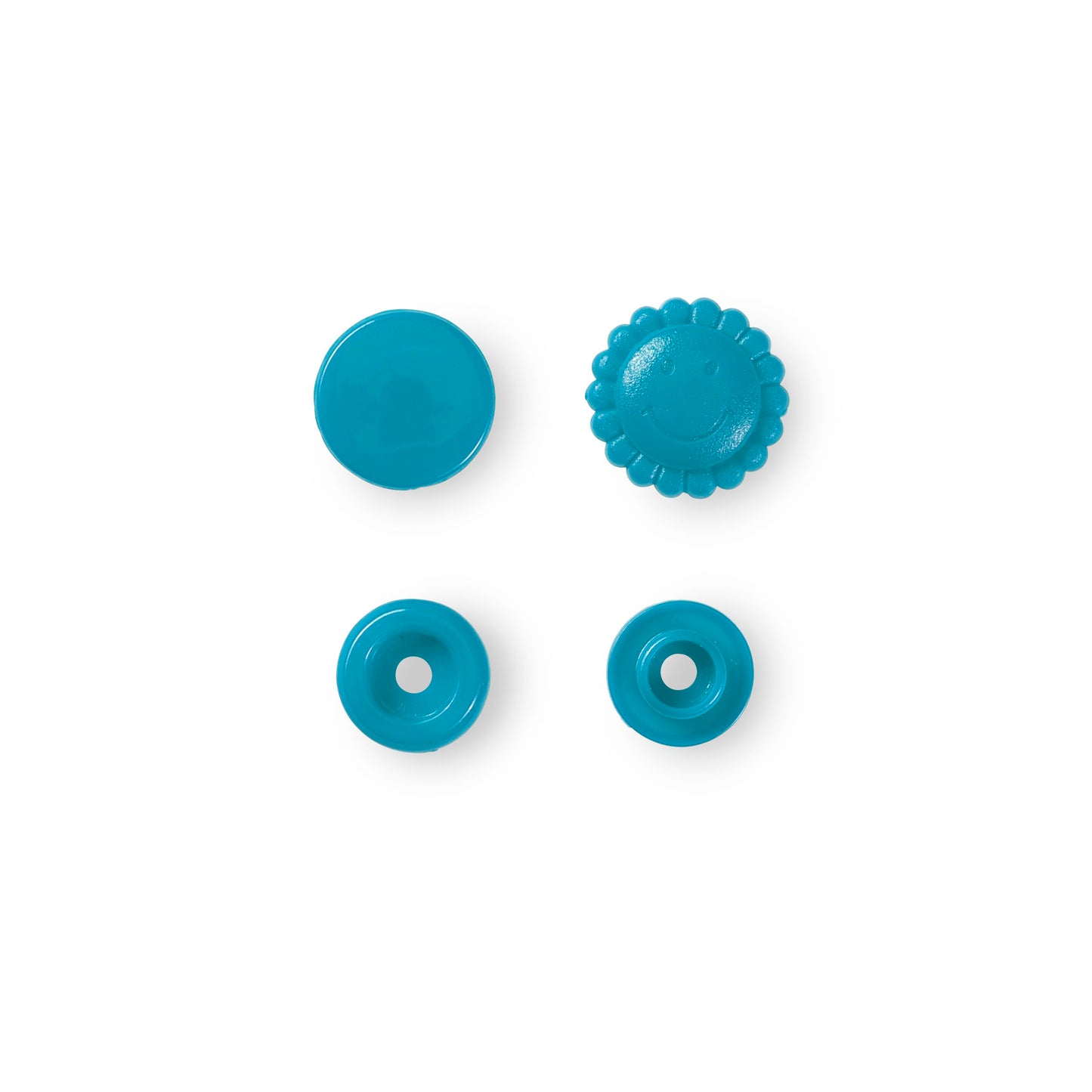 Non-sew press fasteners, Colour Snaps, flower (30pc)