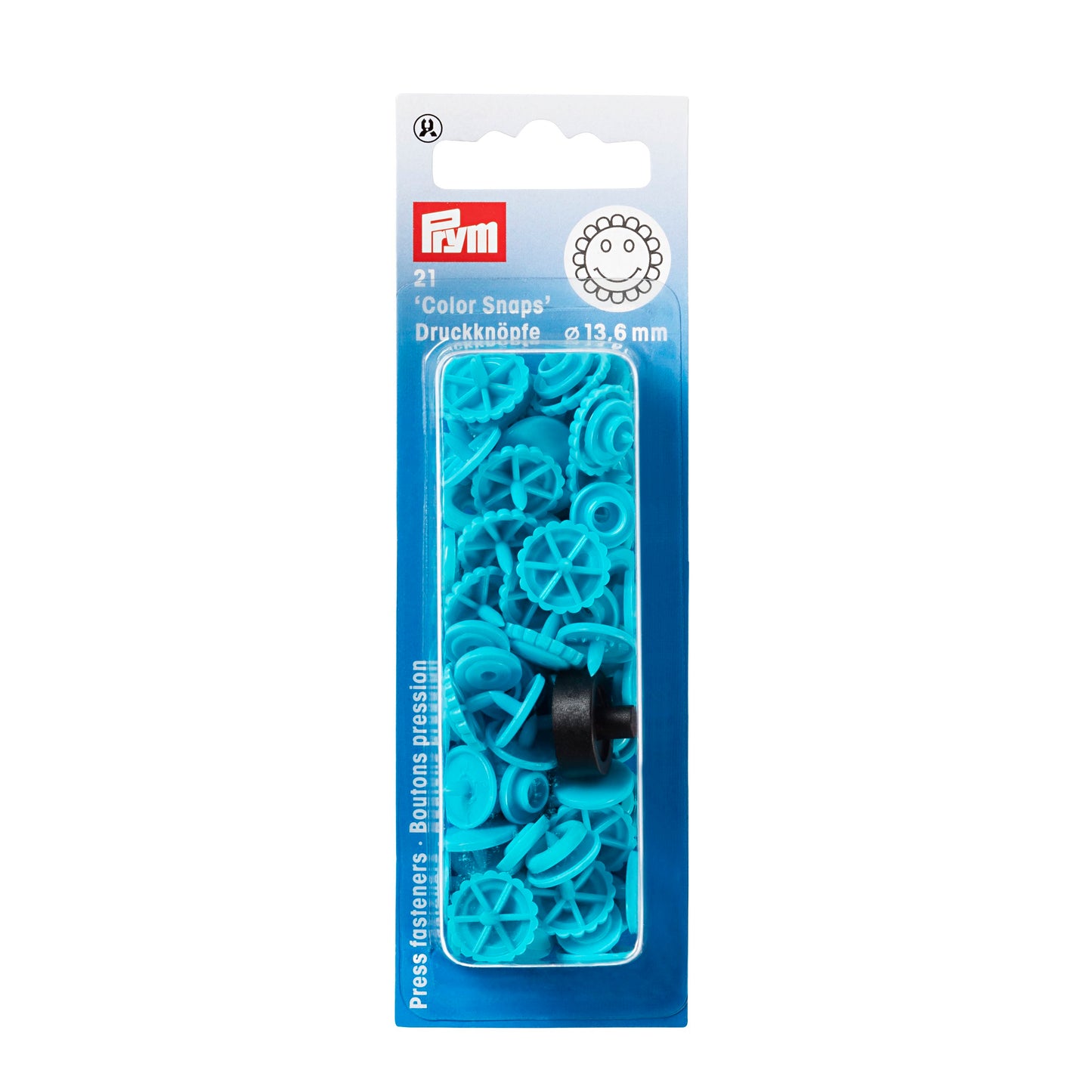 Non-sew press fasteners, Colour Snaps, flower (30pc)