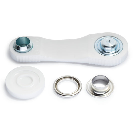 Eyelets and washers, 11.0mm, silver-coloured