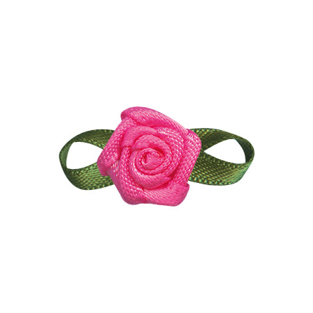 Flower Foliage Single Face Satin Bow (20pcs)